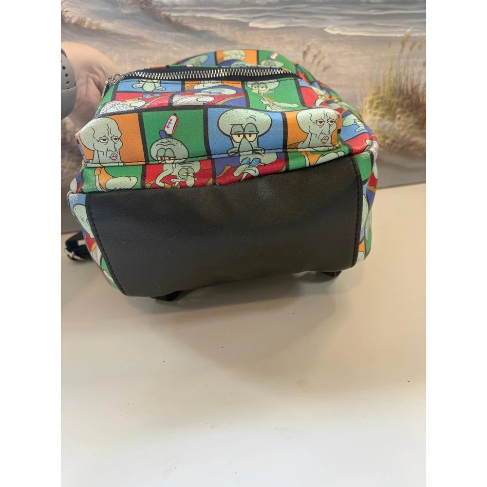 Bioworld SpongeBob Squidward Tentacles Mini Backpack Multi Color Faux Leather